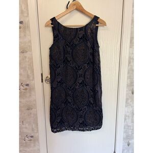 Loft Laser cut Velvet Dress